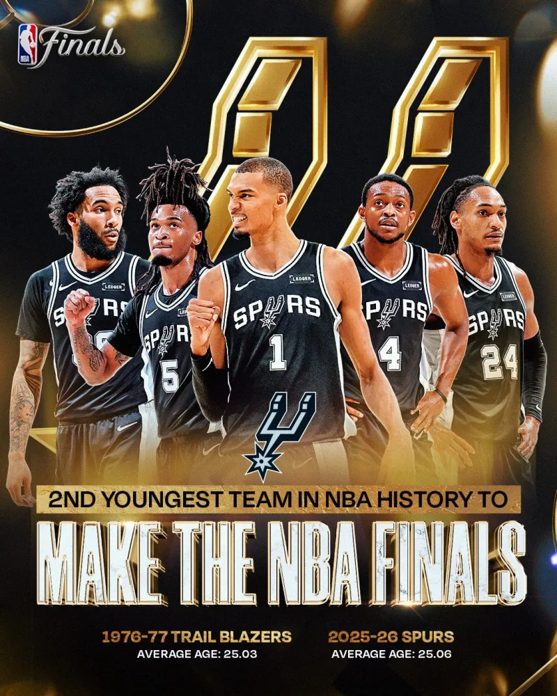 华体会官网-NBA官方：马刺成历史第二年轻总决赛球队，向第六冠发起冲击